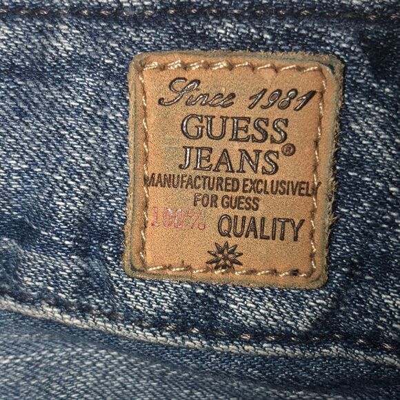 Guess 29 Low Rise Blue Denim Bermuda Shorts - Picture 10 of 13